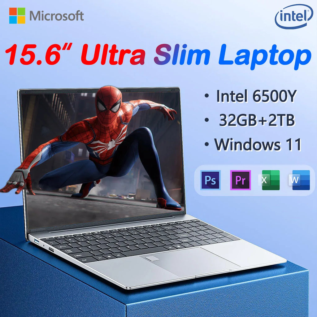 15.6" Business & Gaming Laptop - Intel 6500Y, 32GB RAM, 2TB SSD, Windows 11