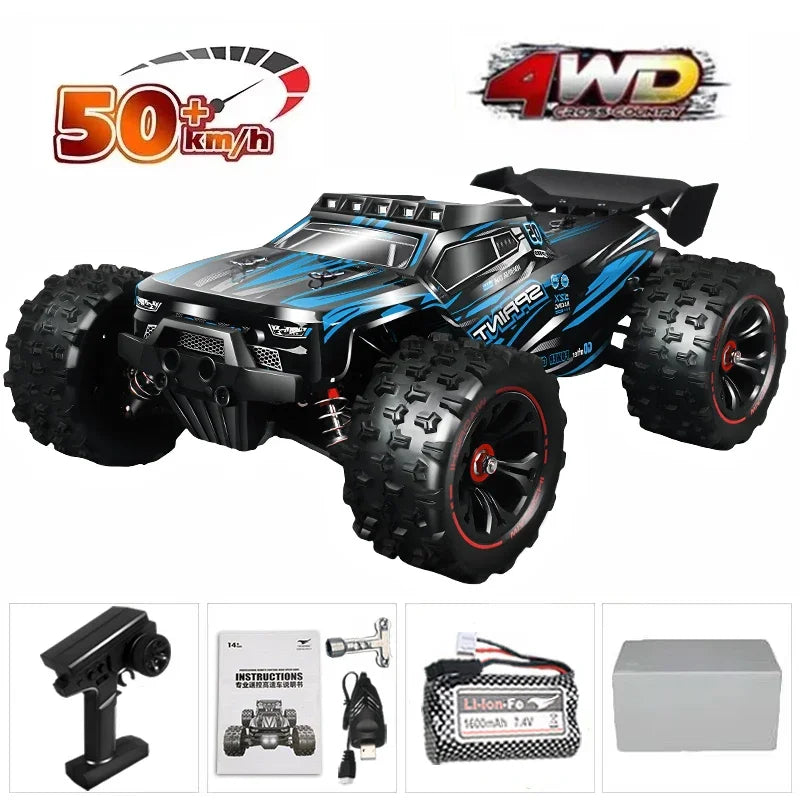 1:16 Scale High Speed RC Car - 85KM/H 4WD Monster Truck with LED Lights, Drift Racing