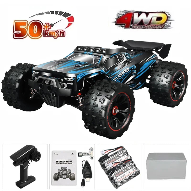 1:16 Scale High Speed RC Car - 85KM/H 4WD Monster Truck with LED Lights, Drift Racing