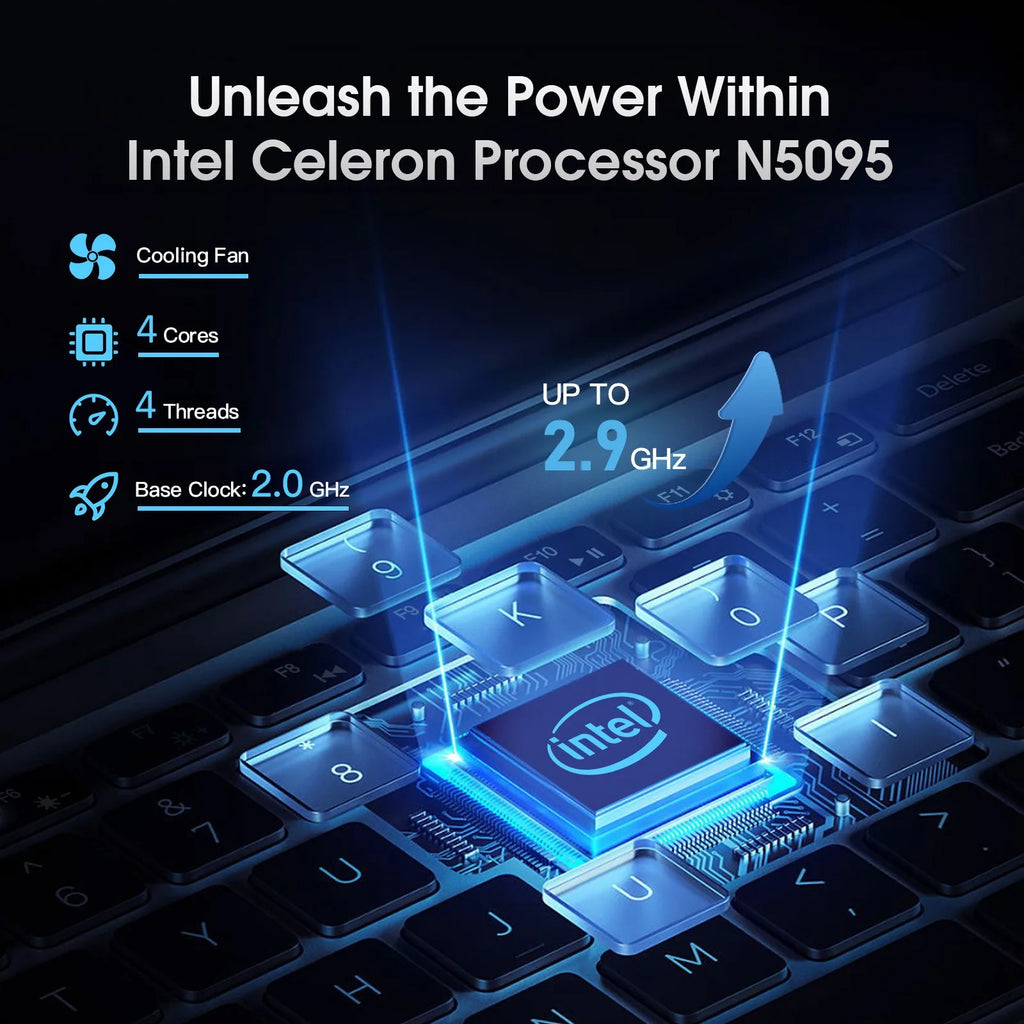 15.6" IPS Gaming Laptop - Intel N5095, 32GB DDR4, 1TB SSD, Windows 11