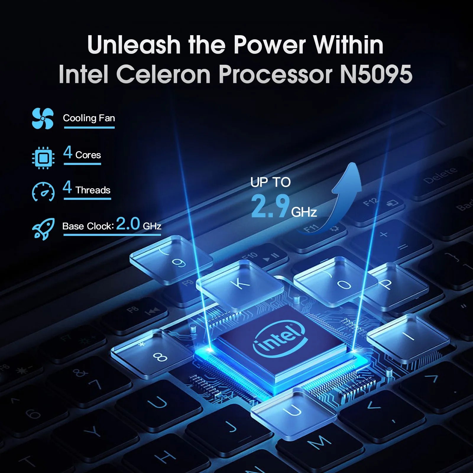 15.6" IPS Gaming Laptop - Intel N5095, 32GB DDR4, 1TB SSD, Windows 11