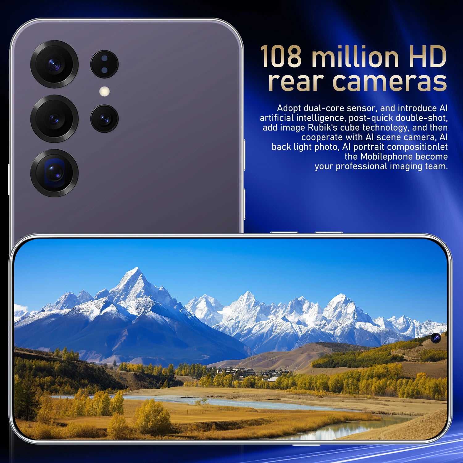 2026 NEW S26 Ultra Original 7.3HD Cheap Intelligent 5G Dual Card Dual Standby Android 14 System Global Version 7800mAh Battery