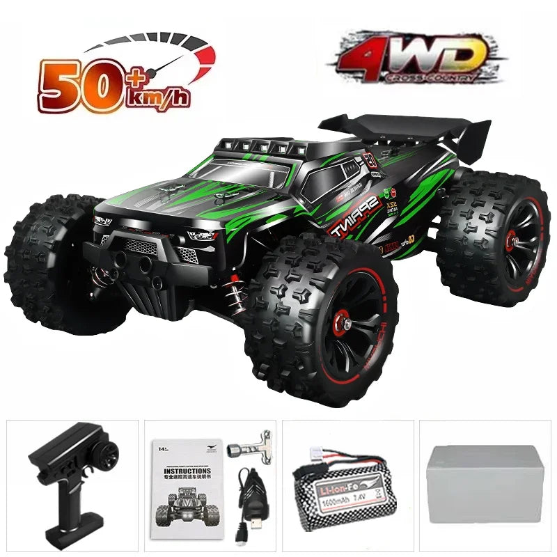 1:16 Scale High Speed RC Car - 85KM/H 4WD Monster Truck with LED Lights, Drift Racing