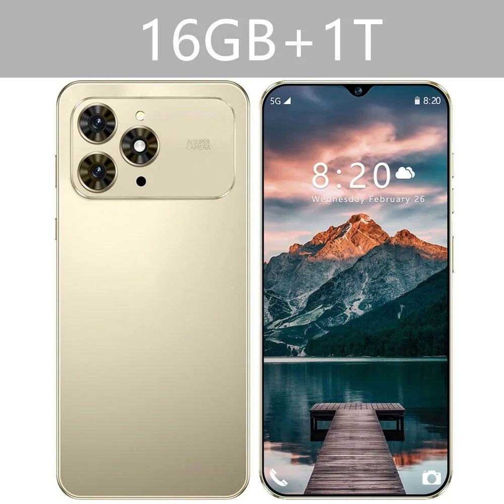 2026 HOT NEW i17 Pro Max 7.0HD Global Edition Original Smart Dual Card 8000mAh Battery Android 15 Facial Recognition Function