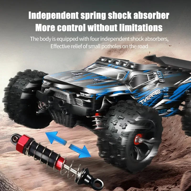 1:16 Scale High Speed RC Car - 85KM/H 4WD Monster Truck with LED Lights, Drift Racing