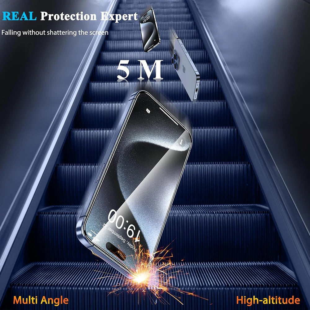 4-Pack Tempered Glass Screen Protector for iPhone 16/15/14/13/12/11 Pro Max - HD Clear Protective Film