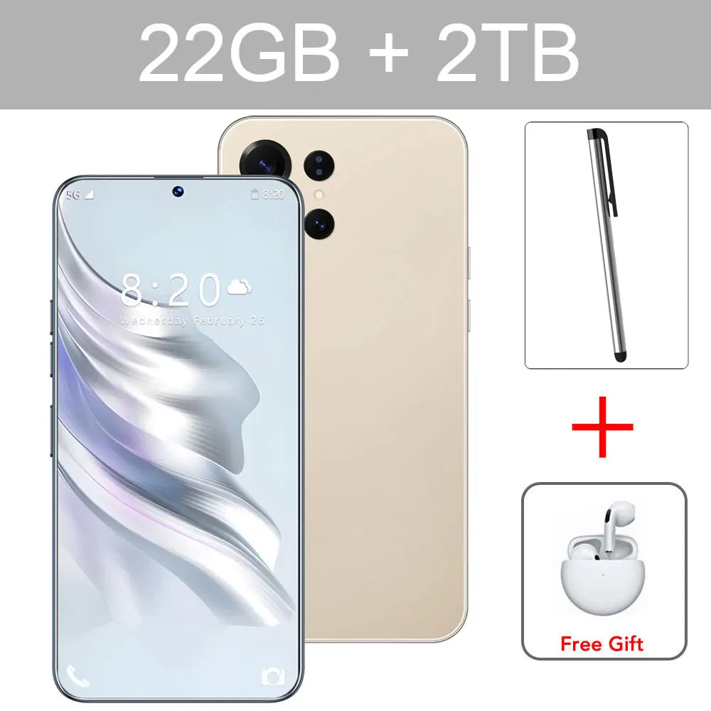 2026 NEW S26 Ultra Original 7.3HD Cheap Intelligent 5G Dual Card Dual Standby Android 14 System Global Version 7800mAh Battery
