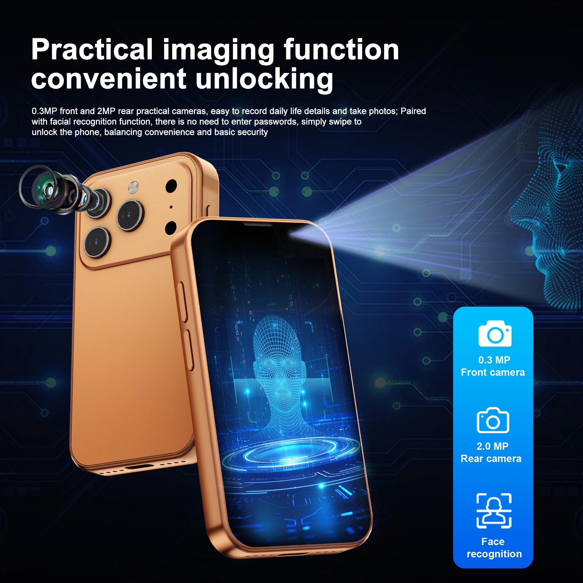 2026New SERVO mini Smartphone 3.0" HD Screen 2GB+16GB 3G WCDMA GPS Small Smart Phone Android 9.0 Face Unlock Pocket Mobile Phone