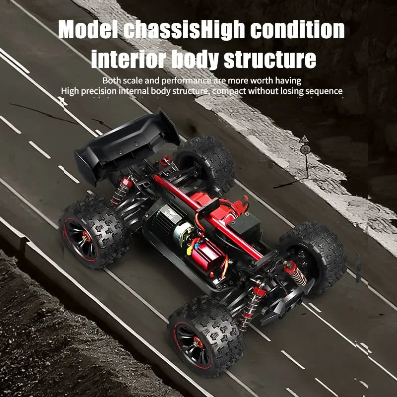 1:16 Scale High Speed RC Car - 85KM/H 4WD Monster Truck with LED Lights, Drift Racing
