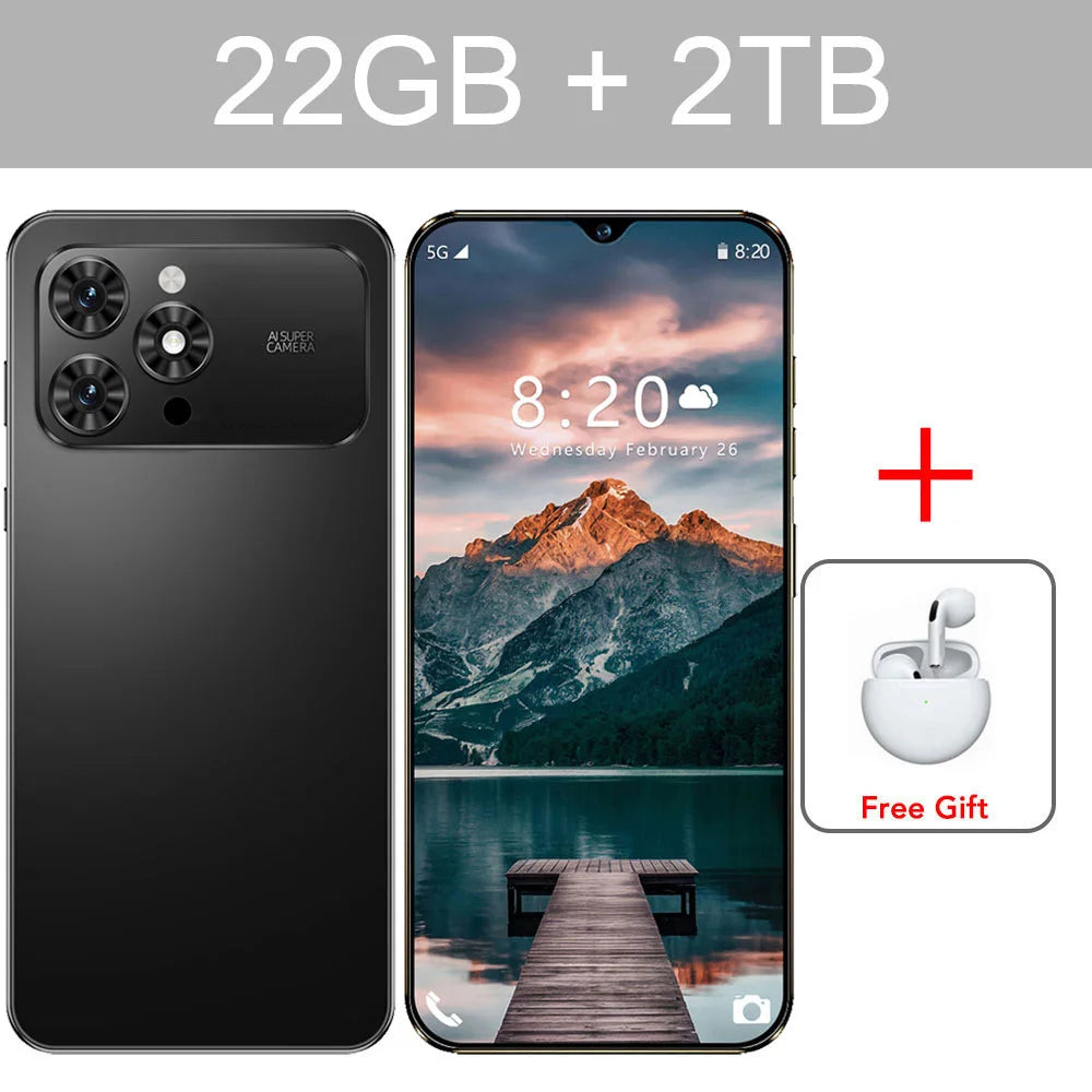 2026 HOT NEW i17 Pro Max 7.0HD Global Edition Original Smart Dual Card 8000mAh Battery Android 15 Facial Recognition Function