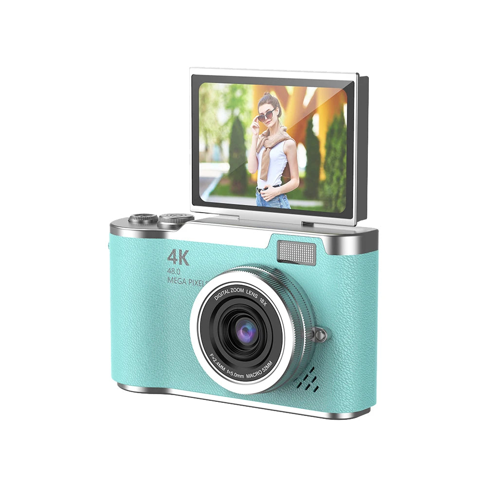 48MP 4K Digital Camera with 8X Zoom and 180° Flip Screen