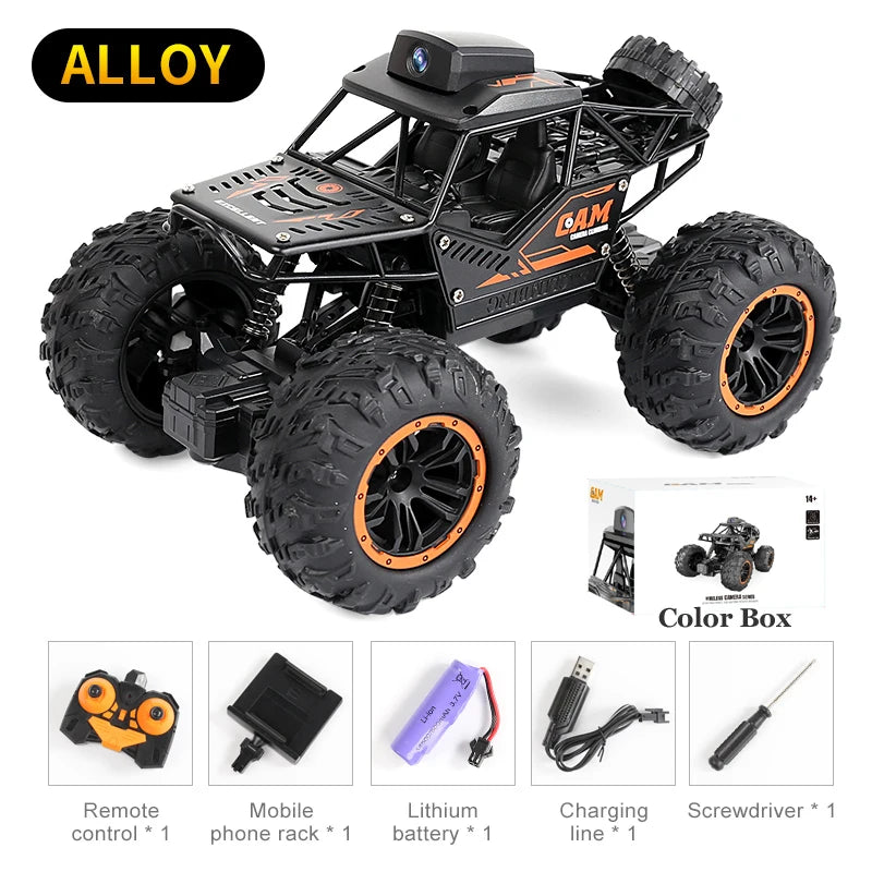 1:18 RC Car with HD 720P WiFi FPV Camera - 2.4G Remote Control Climbing SUV Stunt Toy