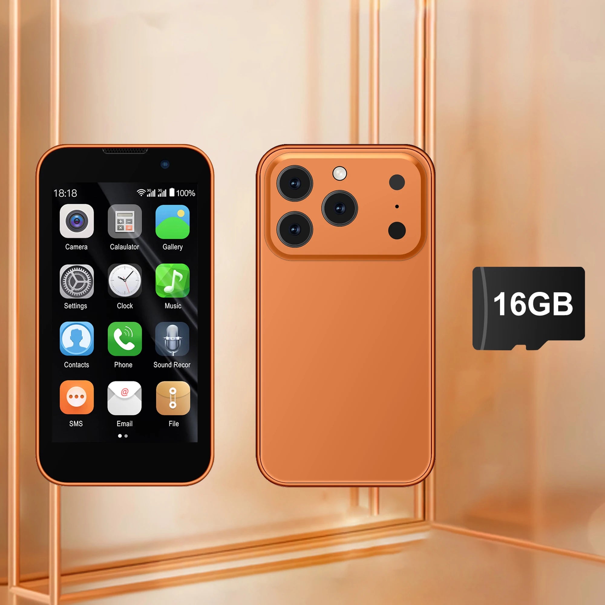 2026New SERVO mini Smartphone 3.0" HD Screen 2GB+16GB 3G WCDMA GPS Small Smart Phone Android 9.0 Face Unlock Pocket Mobile Phone