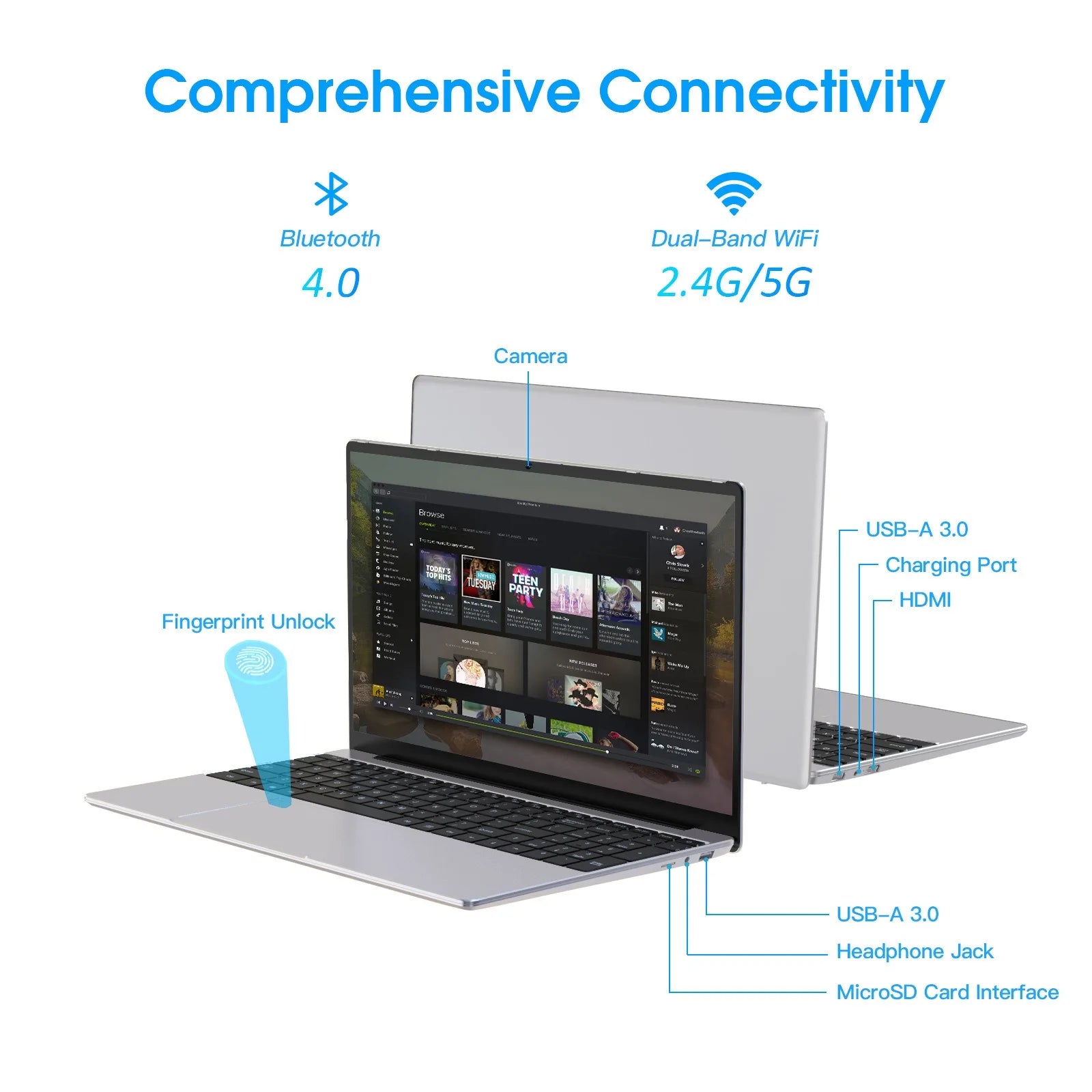 15.6" IPS Gaming Laptop - Intel N5095, 32GB DDR4, 1TB SSD, Windows 11