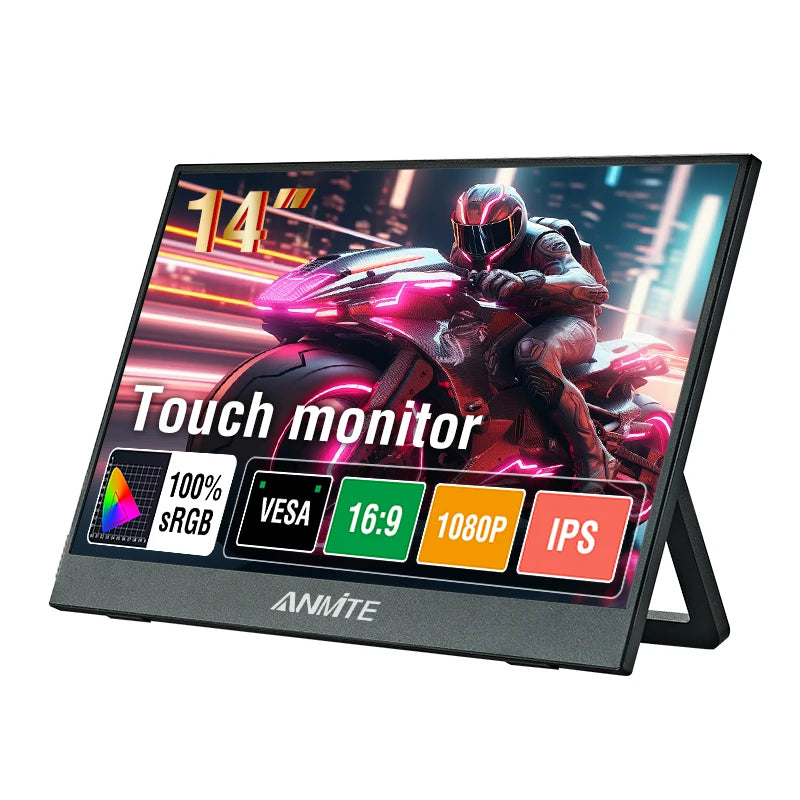 14" Portable Touch Screen Monitor - HD Gaming Display for Xbox, PS4/PS5, Switch & Laptop Extension