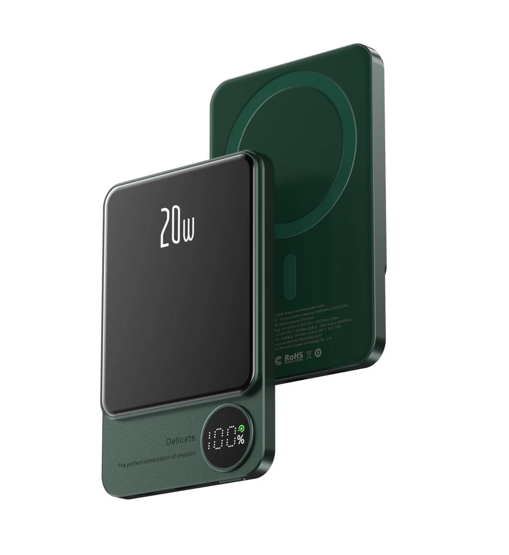 10000mAh Magnetic Wireless Power Bank for iPhone 15/14/13/12 - MagSafe Compatible Fast Charging Battery Pack