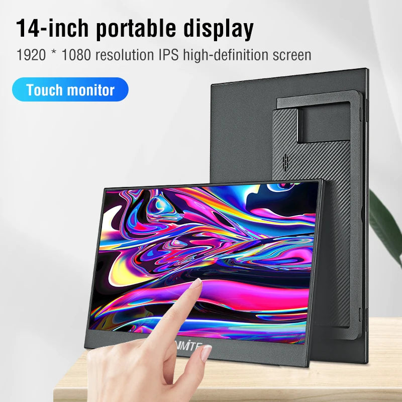 14" Portable Touch Screen Monitor - HD Gaming Display for Xbox, PS4/PS5, Switch & Laptop Extension